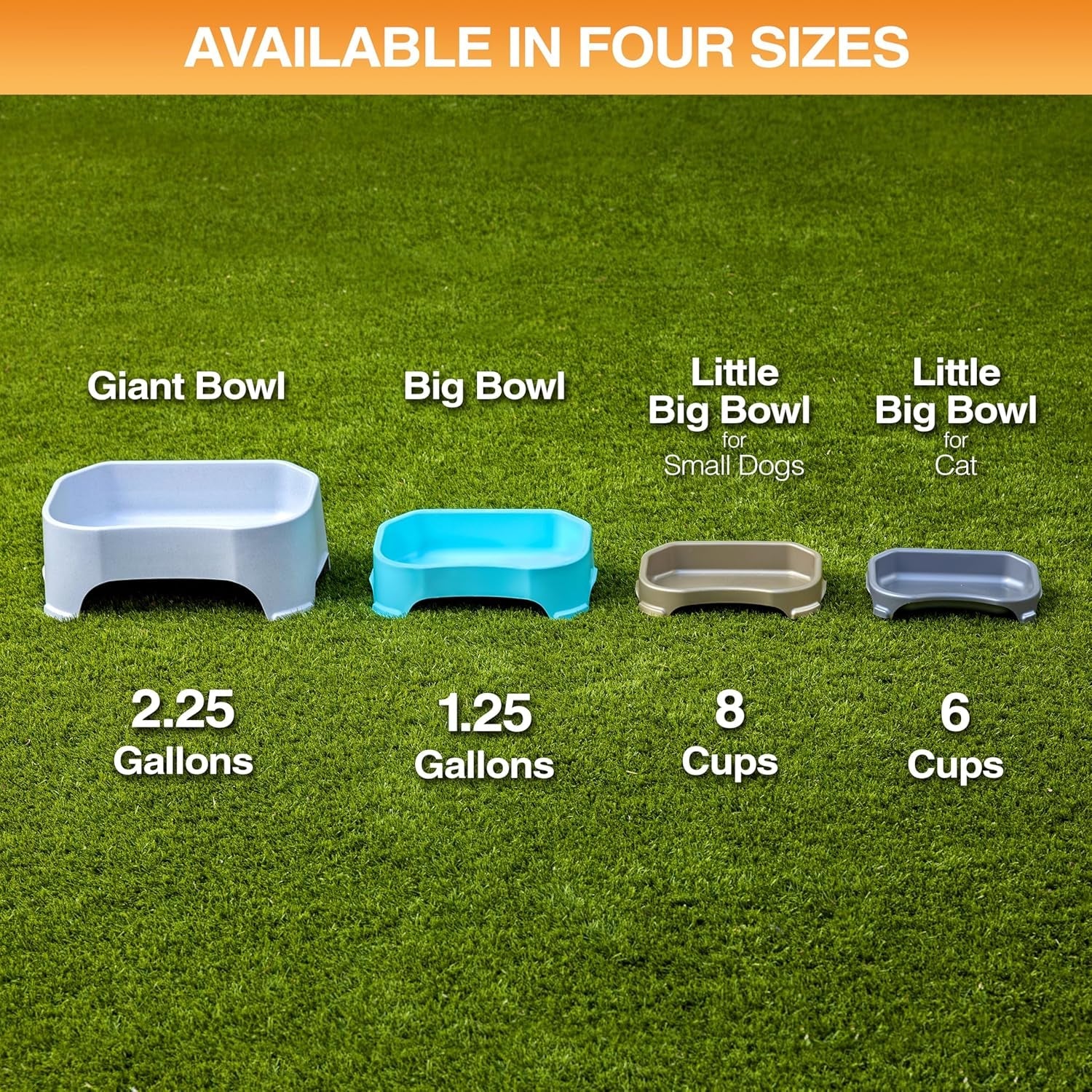 Giant Bowl - Extra Large Water Bowl for Dogs - Perfect for Outdoors (2.25 Gallon Capacity, 288 Oz) - Vanilla Bean.