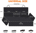 Dog Car Seat Cover, Back Seat Cover for Dogs Pet Car Seat Protector Waterproof Bench Car Seat Cover, Non-Slip Reat Seat Cover Fits Middle Armrest for Most Cars Trucks Suvs - Black.