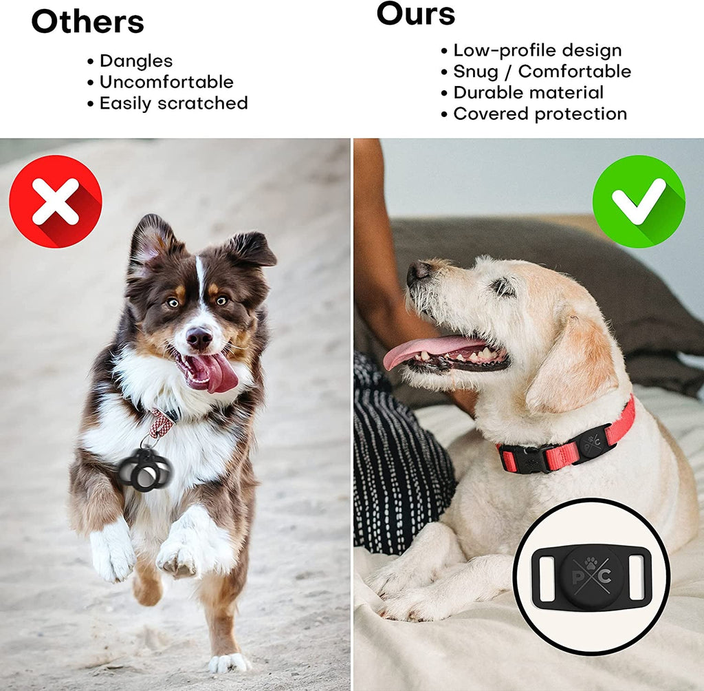 Track Your Furry Friend with Our Durable Airtag Dog Collar Holder - Perfect for Dogs and Cats!