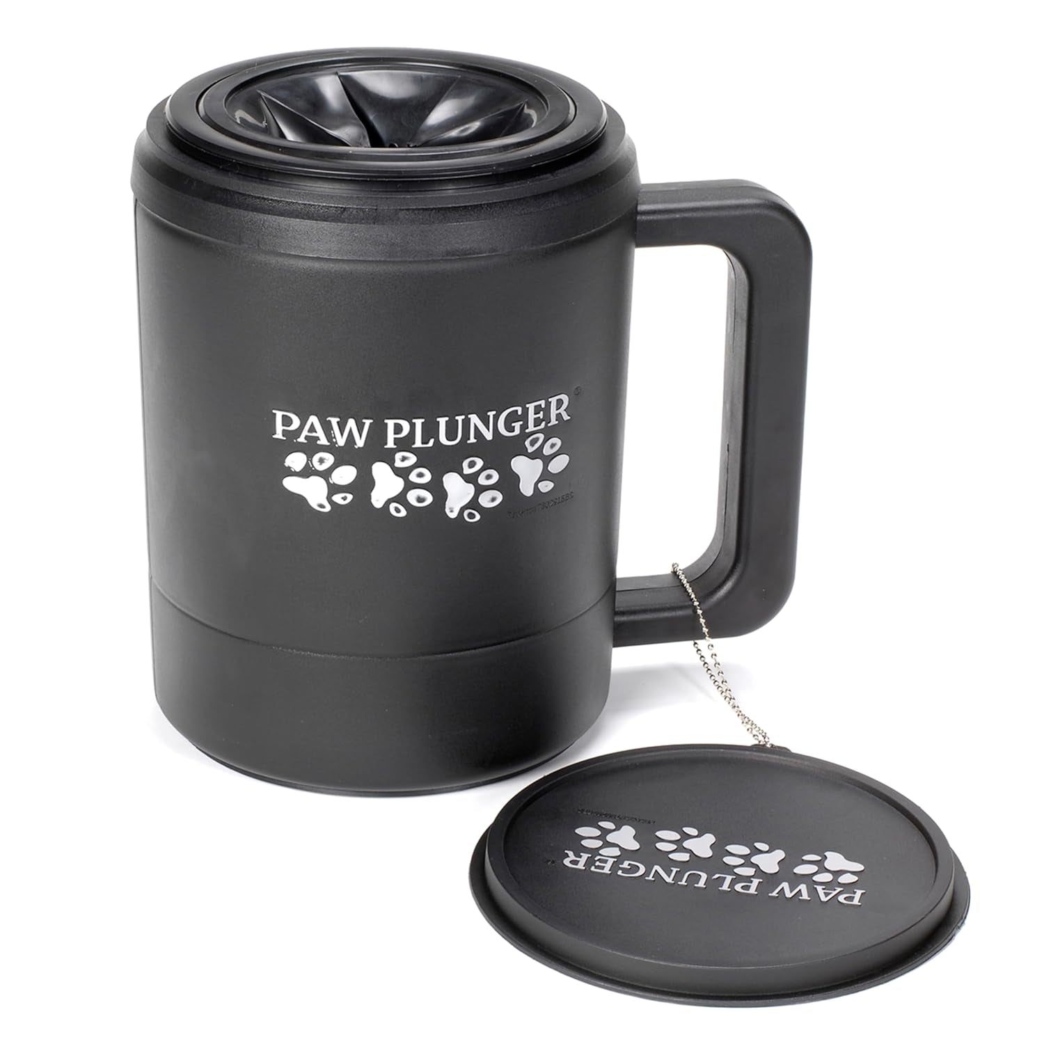 – Dog Paw Cleaner - Dog and Puppy Essentials - Portable Dirty Paw Washer - Ideal for Large Dogs - Black