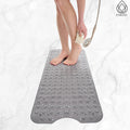 Large Non Slip Bathtub & Shower Mat - Extra Long 40 X 16 Inch, anti Slip Bathmats for Bathroom Tub (40X16 Grey 1-Pack).