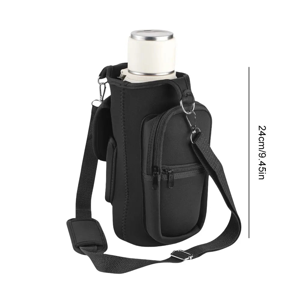 Magnetic Sling Bag with Shoulder Strap Crossbody Bag with Phone Pouch Bottle Sleeve Pouch Gym Accessories Organizer