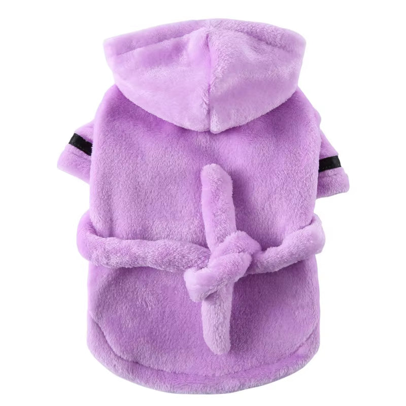 PawDry Hooded Bathrobe – Ultra-Absorbent Towel Pajama for Clean, Comfy Dogs.