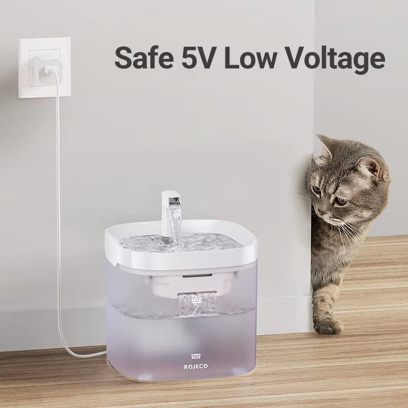 Rechargeable Cat Water Fountain – Fresh, Flowing Water for Healthy, Happy Pets.