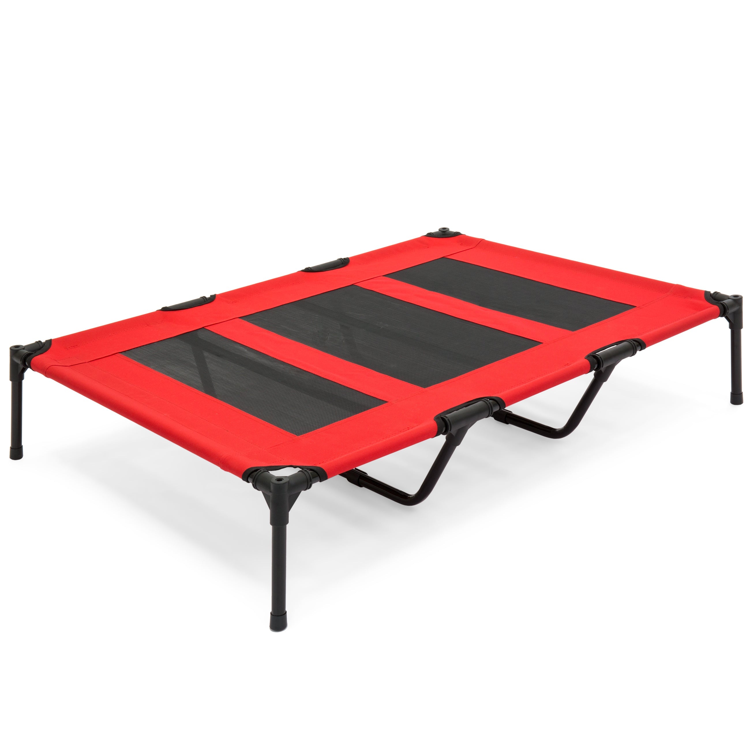 Elevated Cooling Dog Bed, Outdoor Pet Cot W/ Canopy, Carry Bag - 48In