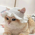 Cute Refined Cat Hat Elastic Autumn Winter Pet Hat Puppy Kittens Knitted Hat Party Photo Shoot Props Decoration Cat Accessories.