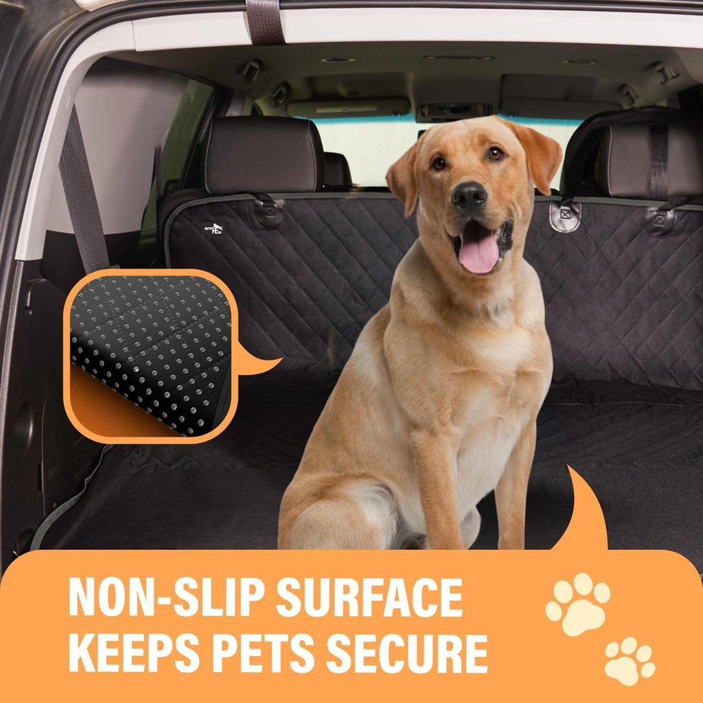 Dog Car Seat Cover for Back Seat. Car Seat Protector Dog Hammock for Car - Waterproof Pet Back Seat Cover for Trucks, Sedans & Suvs - Use with Chom Chom Roller Pet Hair Remover. Orange.