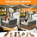 Dog Car Seat for Small Dogs, Elevated Dog Booster Seat Pet Travel Carrier Bed for Car with Adjustable Straps Pet Car Booster Seat for Small Dogs Cats.